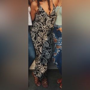Black & White Paisley Jumpsuit